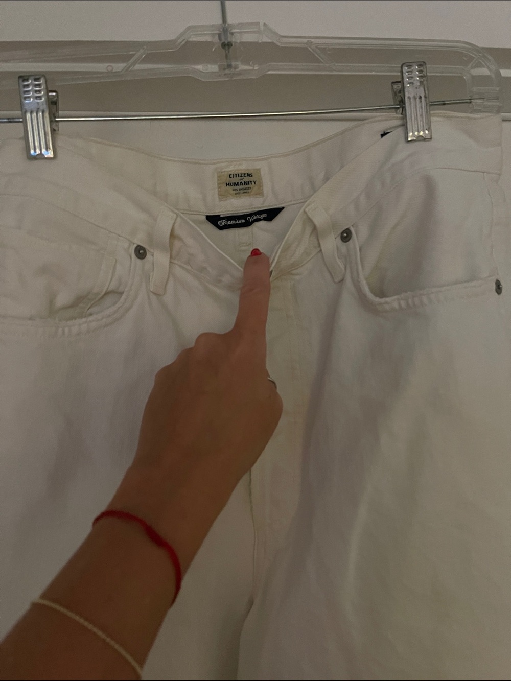 Citizens Of Humanity Cream High-Rise Straight Jeans